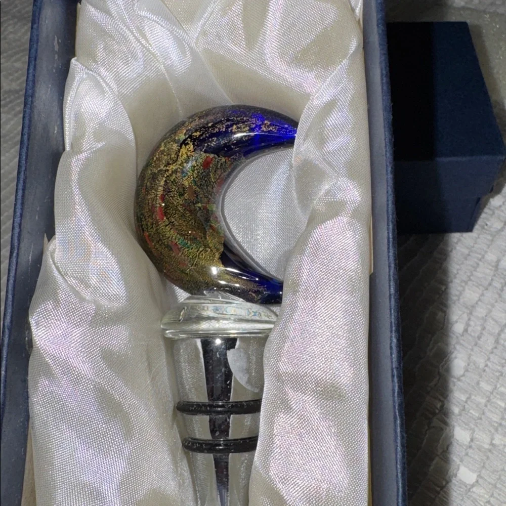 House of Marbles Art Glass Wine Bottle Stopper - Home & Garden Collection NIB